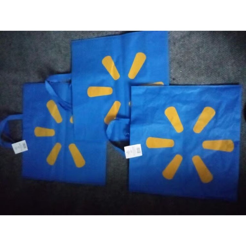 3 Large Wide Authenticate Walmart Reusable Waterproof Carry Bags
